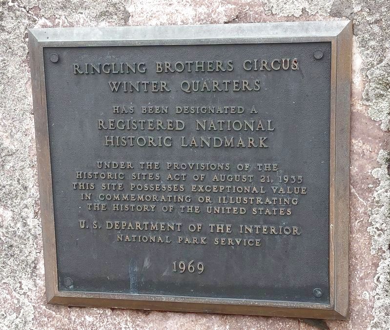 Ringling Brothers Circus Winter Quarters Marker image. Click for full size.