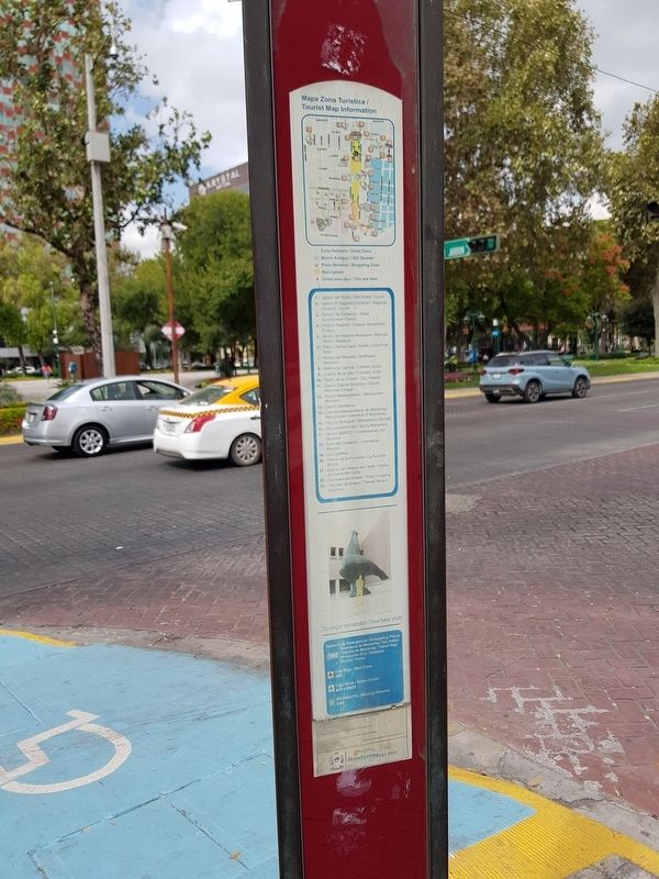 MARCO Museum Marker - The third side includes a map of important sites in Monterrey. Click for full size. MARCO Museum Marker - The third side includes a map of important sites in Monterrey image. Click for full size.