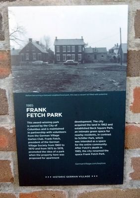 Frank Fetch Park Marker image. Click for full size.