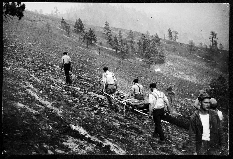 Retrieving the bodies at Mann Gulch image. Click for full size.
