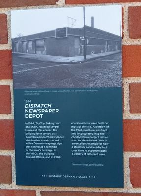 <i>Dispatch</i> Newspaper Depot Marker image. Click for full size.