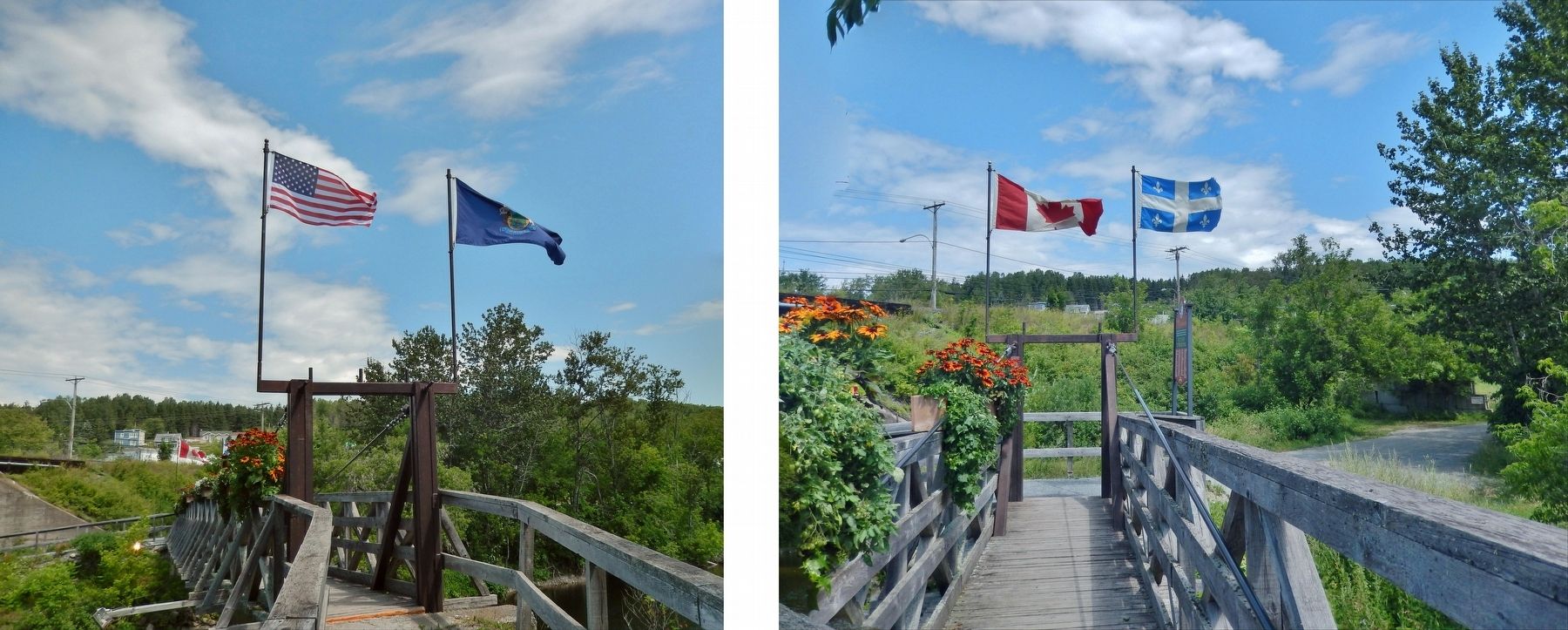 Le Pont International / The International Bridge<br>(<i>Maine, United States to Quebec, Canada</i>) image. Click for full size.