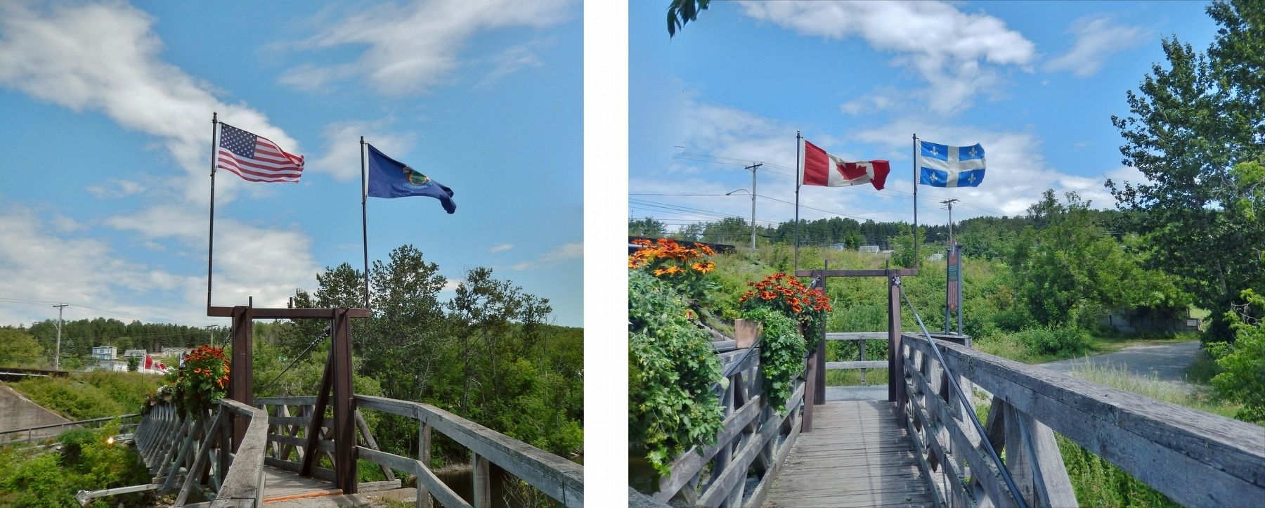 Le Pont International / The International Bridge<br>(<i>Maine, United States to Quebec, Canada</i>). Click for full size. Le Pont International / The International Bridge<br>(<i>Maine, United States to Quebec, Canada</i>) image. Click for full size.
