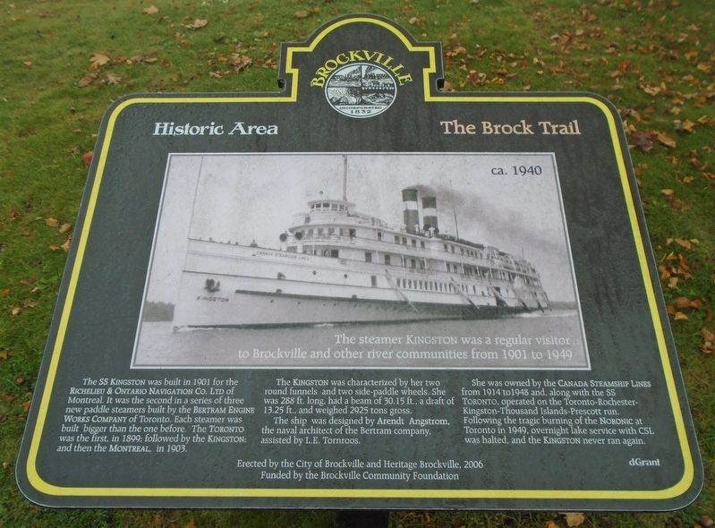SS Kingston Marker. Click for full size. SS Kingston Marker image. Click for full size.