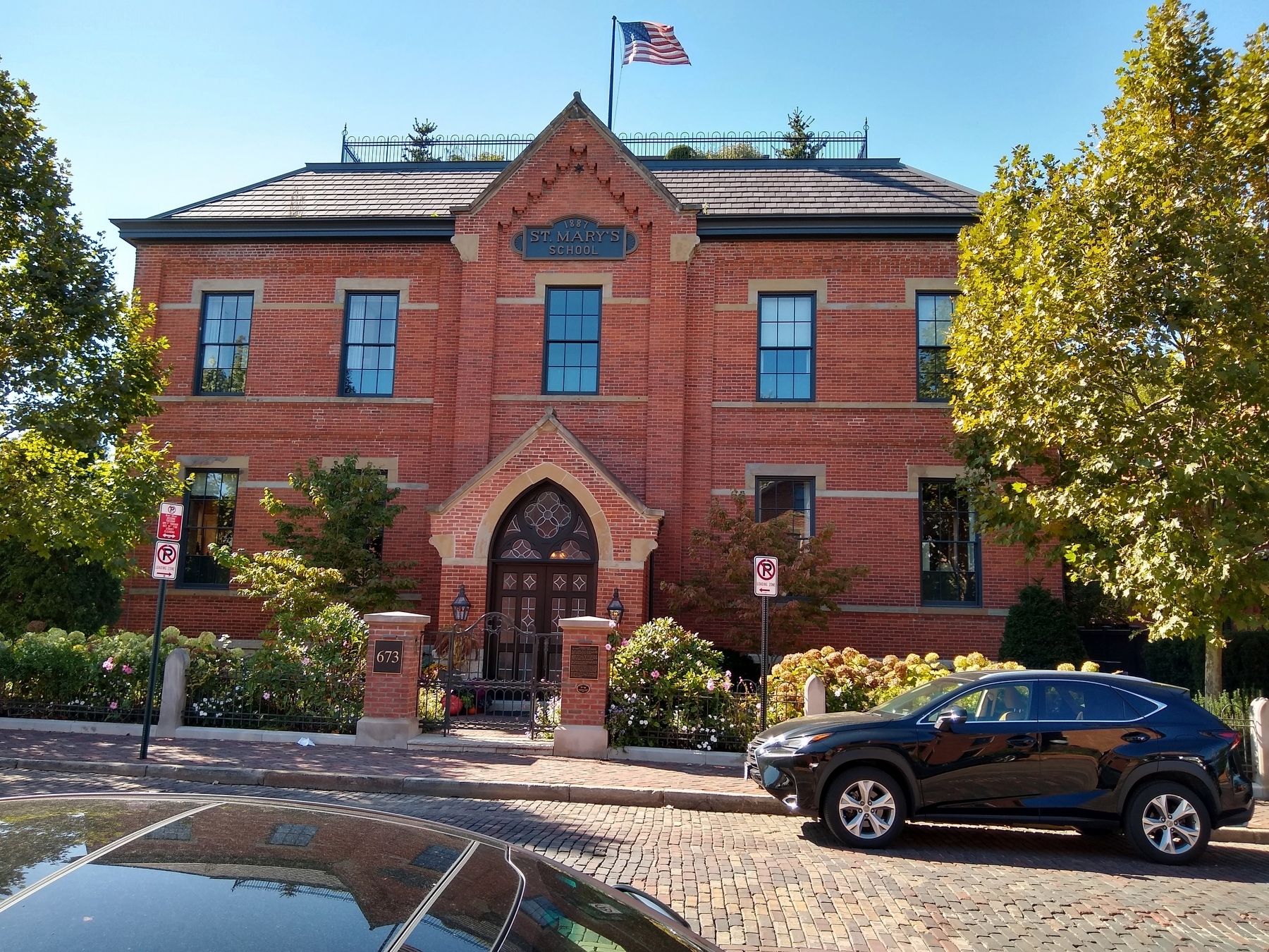 Former Site of St. Mary's School and Convent Marker. Click for full size. Former Site of St. Mary's School and Convent Marker image. Click for full size.