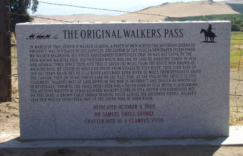 The Original Walker Pass Marker image. Click for full size.