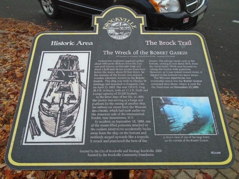 The Wreck of the ROBERT GASKIN Marker image. Click for full size.
