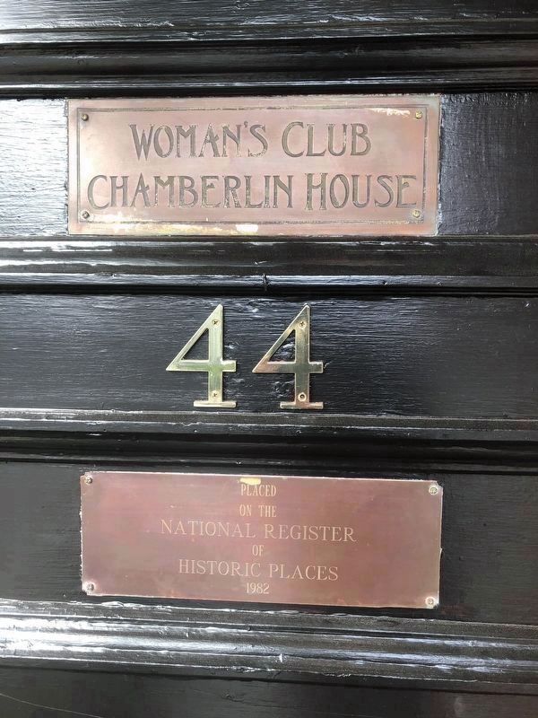 Women's Club Chamberlin House Marker image. Click for full size.