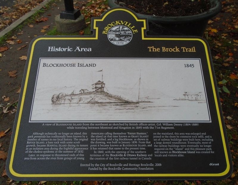 Blockhouse Island Marker. Click for full size. Blockhouse Island Marker image. Click for full size.