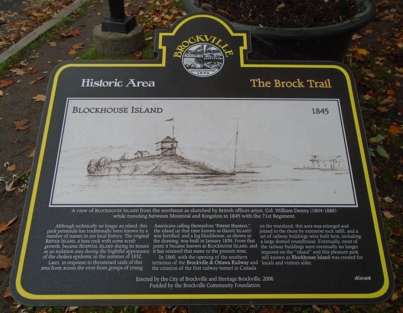 Blockhouse Island Marker image. Click for full size.