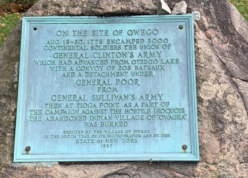 On the Site of Owego Marker image. Click for full size.
