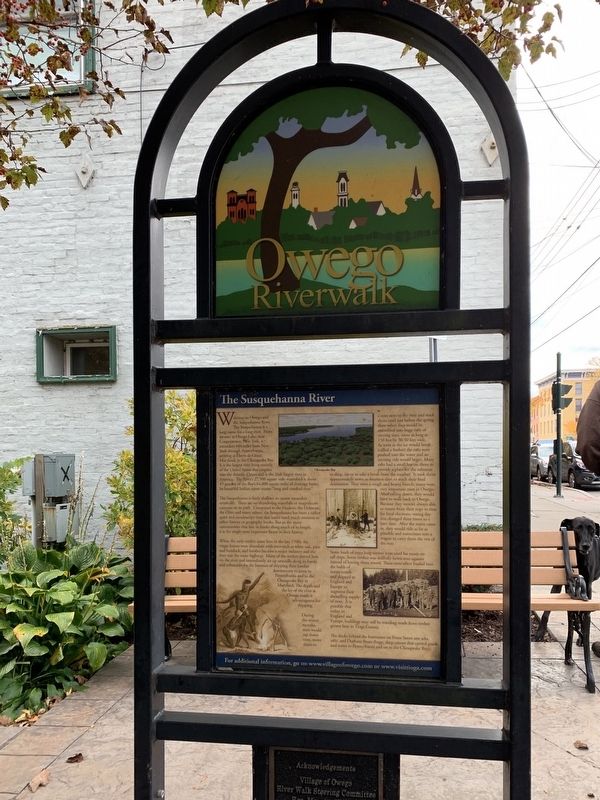Owego Riverwalk Marker. Click for full size. Owego Riverwalk Marker image. Click for full size.