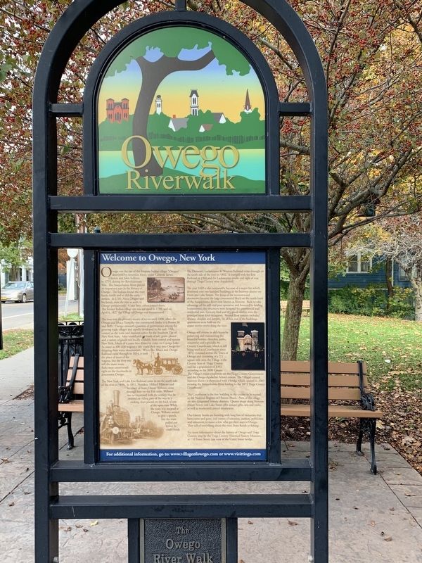 Owego Riverwalk Marker image. Click for full size.