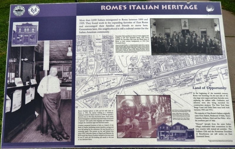 Rome's Italian Heritage Marker image. Click for full size.