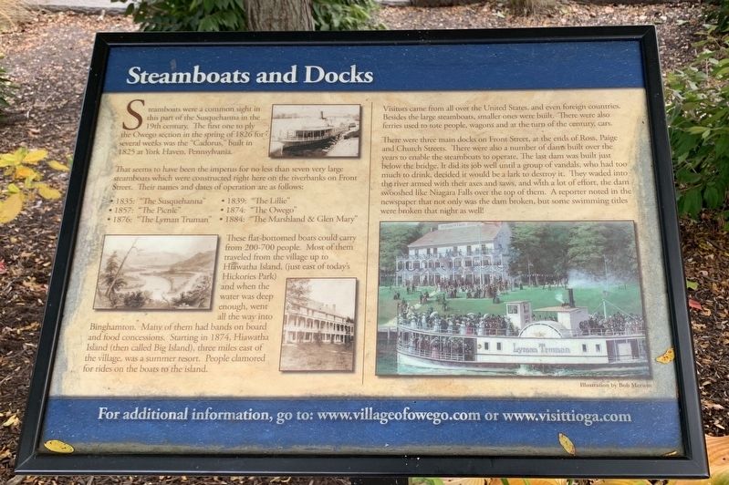 Steamboats and Docks Marker image. Click for full size.