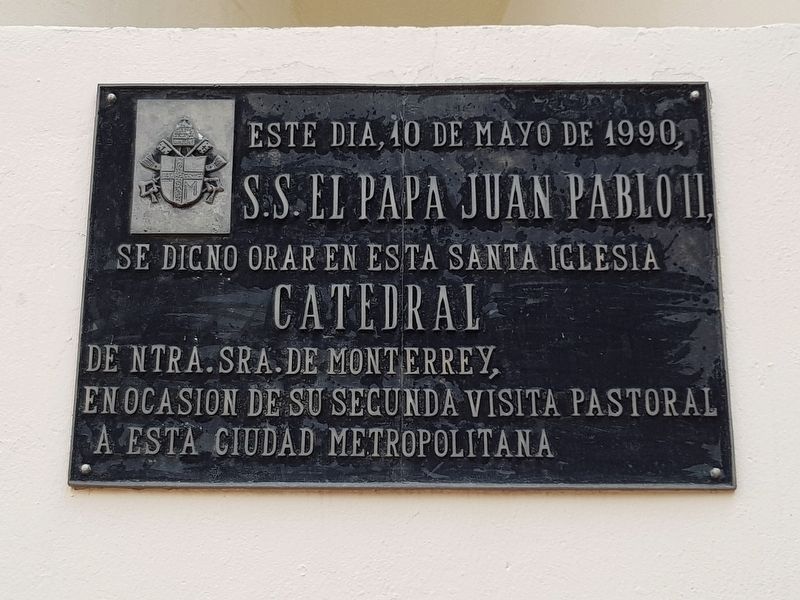 Pope John Paul II's Monterrey Visit Marker image. Click for full size.