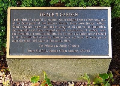 Grace's Garden Marker. Click for full size. Grace's Garden Marker image. Click for full size.