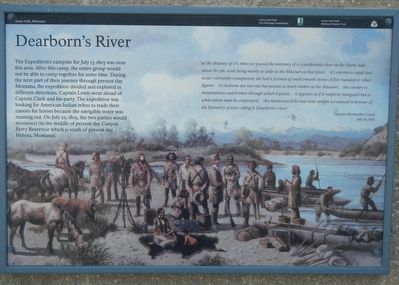 Dearborn's River Marker image. Click for full size.