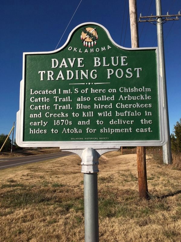 Dave Blue Trading Post Marker image. Click for full size.