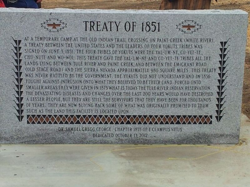 Treaty of 1851 Marker image. Click for full size.