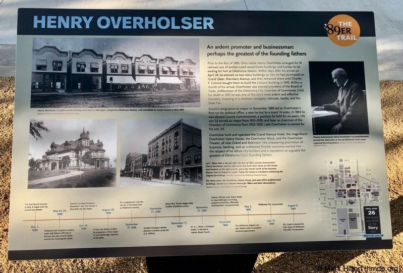 Henry Overholser Marker. Click for full size. Henry Overholser Marker image. Click for full size.