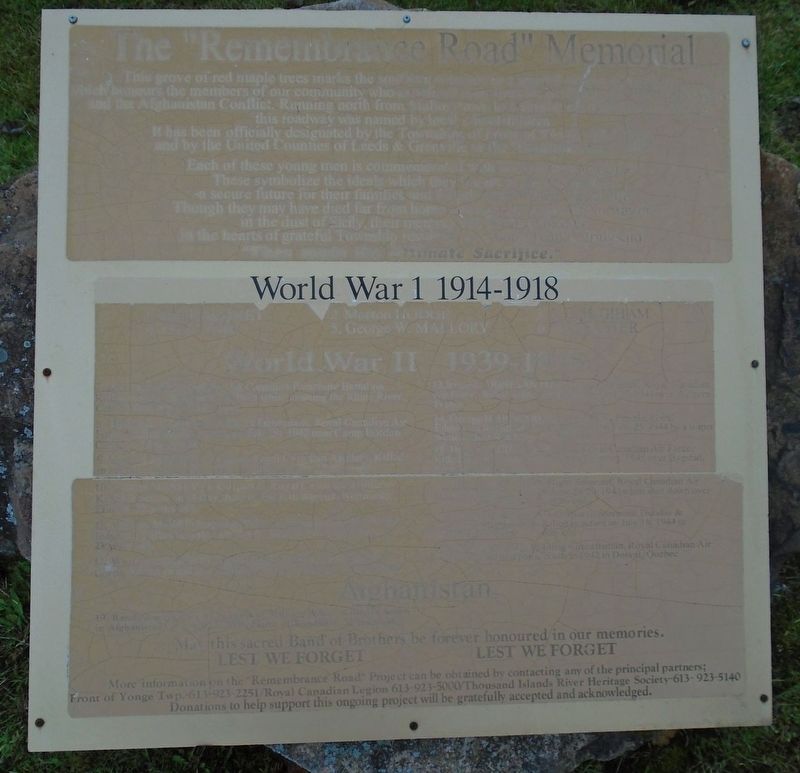 The “Remembrance Road” Memorial image. Click for full size.