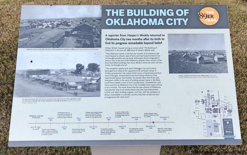 The Building of Oklahoma City Marker image. Click for full size.