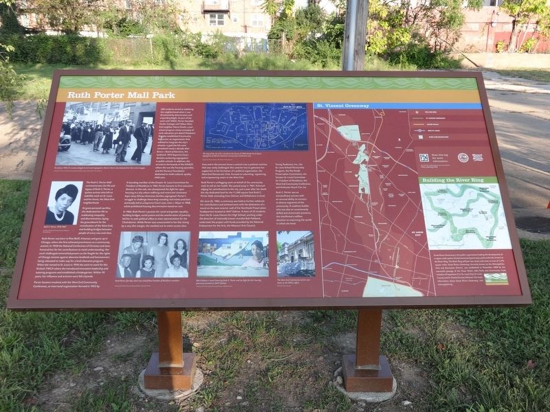 Ruth Porter Mall Park Marker. Click for full size. Ruth Porter Mall Park Marker image. Click for full size.