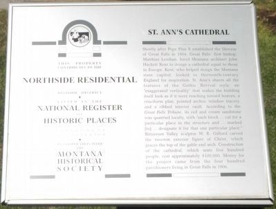 St. Ann's Cathedral Marker image. Click for full size.