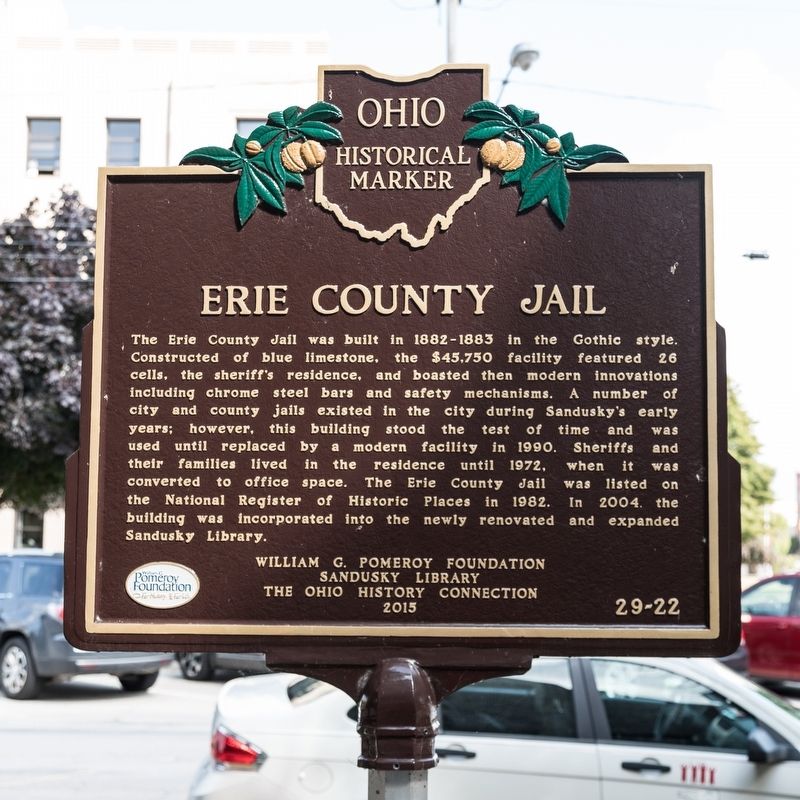 Erie County Jail side of marker image. Click for full size.