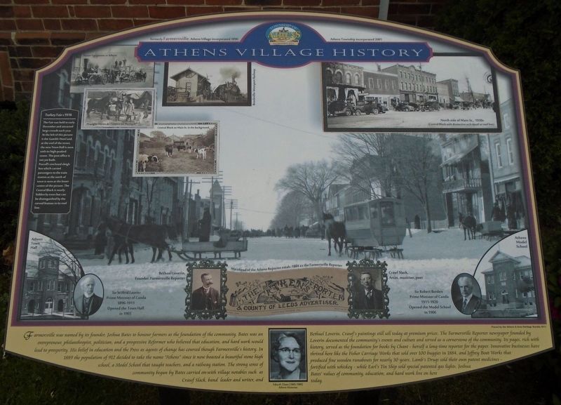 Athens Village History Marker image. Click for full size.