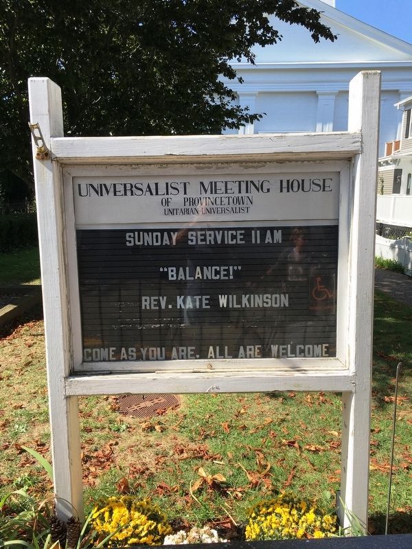 Universalist Meeting House of Provincetown Sign image. Click for full size.