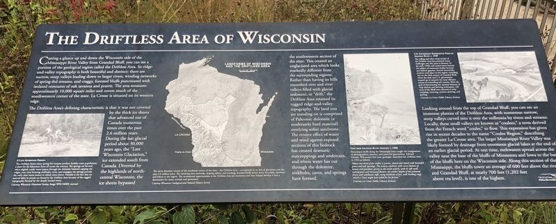 The Driftless Area of Wisconsin Marker image. Click for full size.
