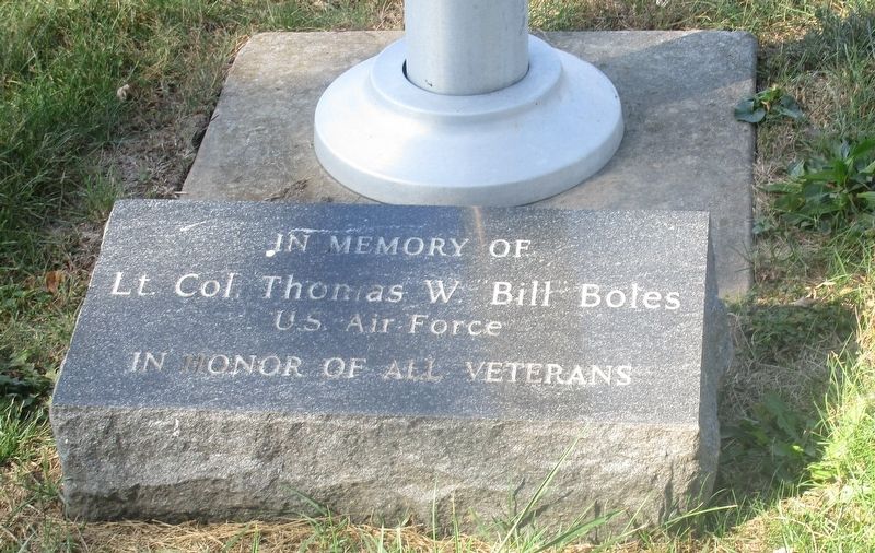 Lt. Col. Thomas W. (Bill) Boles Marker image. Click for full size.