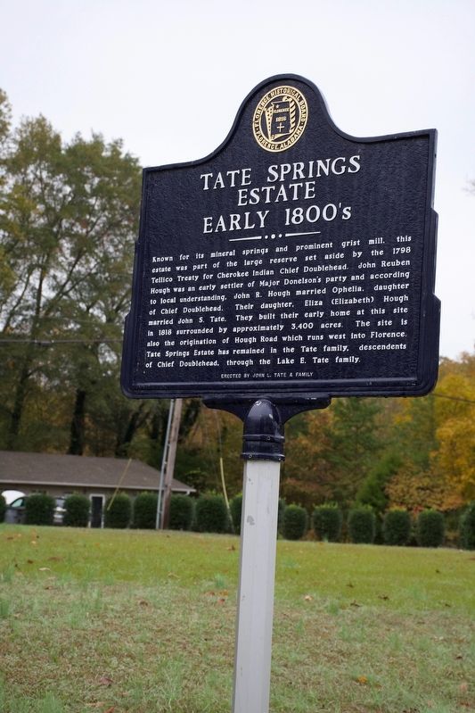 Tate Springs Estate Early 1800’s Marker image. Click for full size.