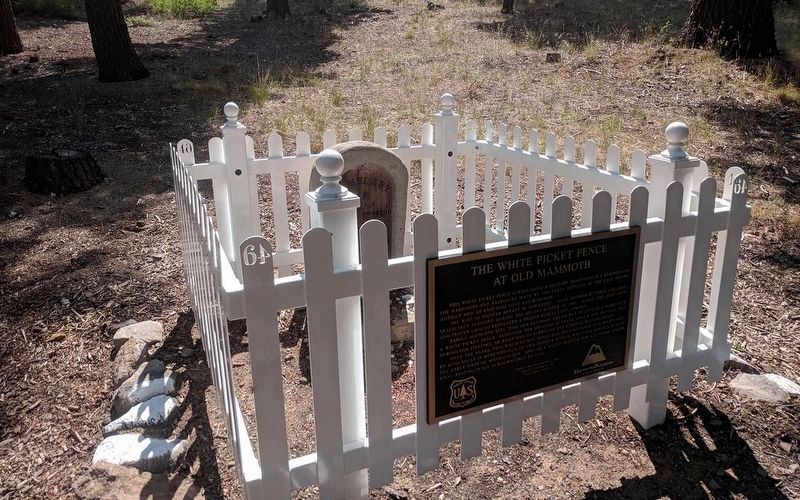 The White Fence at Old Mammoth Marker image. Click for full size.