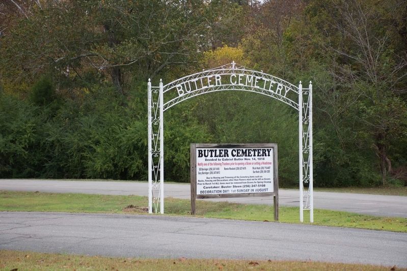 The nearby Butler Cemetery signs image. Click for full size.