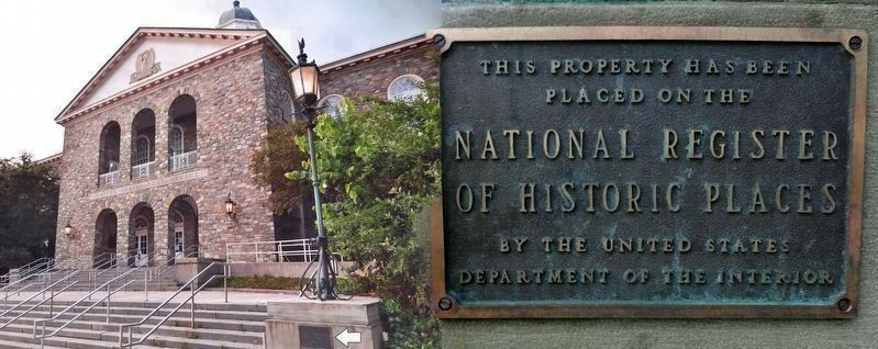Near-duplicate National Register Marker <br>(<i>mounted on right side of front staircase</i>) image. Click for full size.