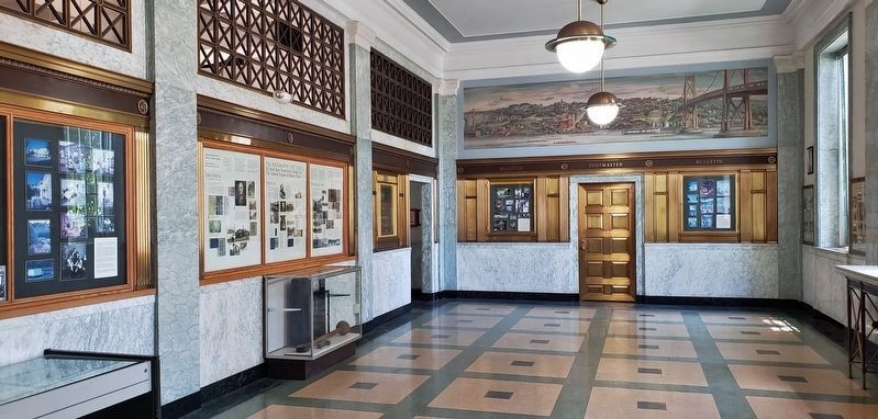 Post Office Lobby, 1st floor, Poughkeepsie, New York image. Click for full size.