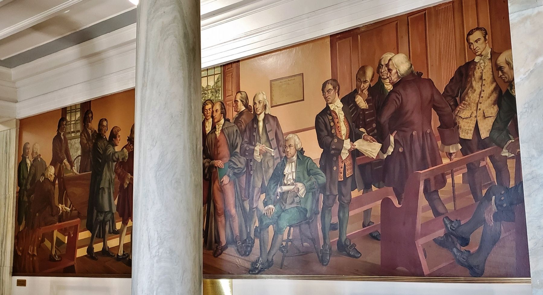 New York Ratifies the U.S. Constitution (<i>Post Office lobby  2nd floor  North Wall</i>) image. Click for full size.