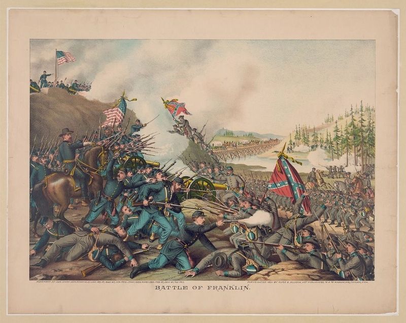 Battle of Franklin. Click for full size. Battle of Franklin image. Click for full size.
