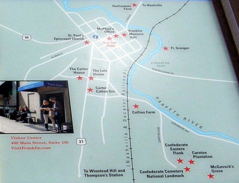 Franklin’s Civil War Sites. Click for full size. Franklin’s Civil War Sites image. Click for full size.