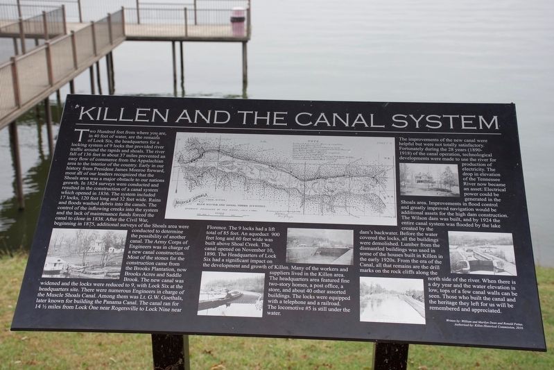 Killen and the Canal System Marker image. Click for full size.