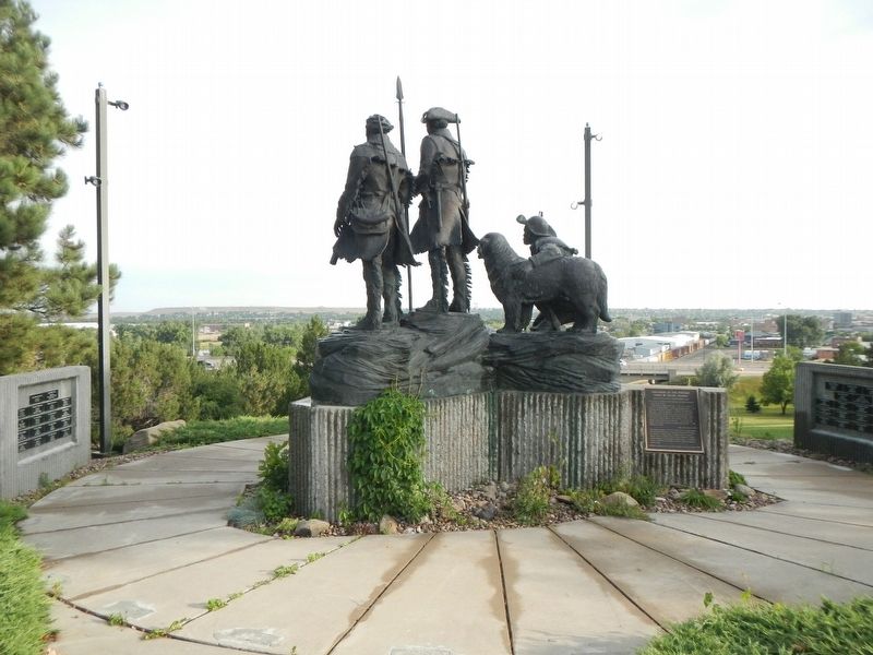 Explorers at the Portage Statue image. Click for full size.