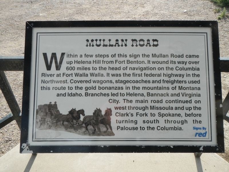 Mullan Road Marker image. Click for full size.