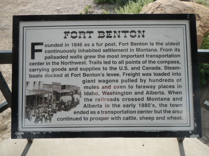 Fort Benton Marker image. Click for full size.