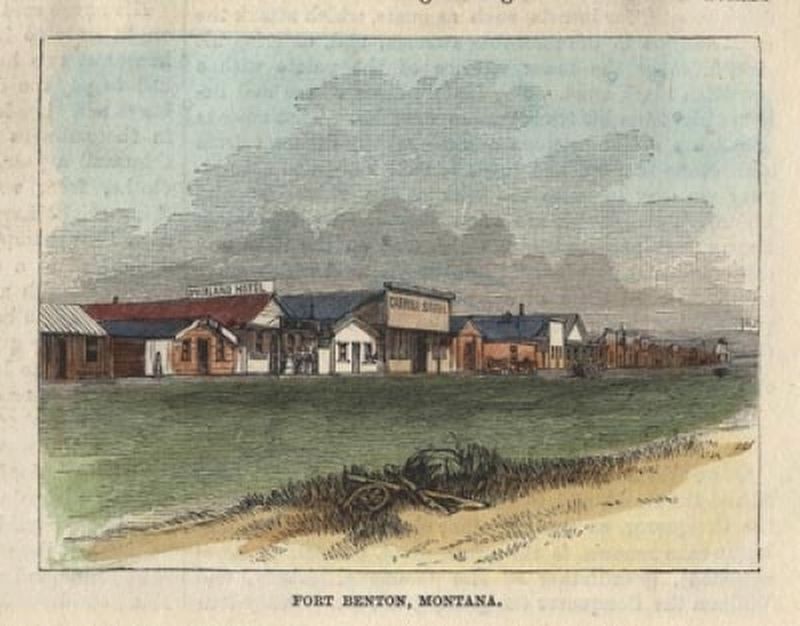 Fort Benton, circa 1870 image. Click for full size.
