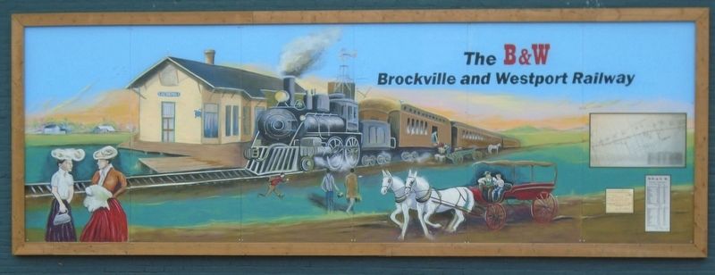 The Brockville & Westport Railway Mural image. Click for full size.