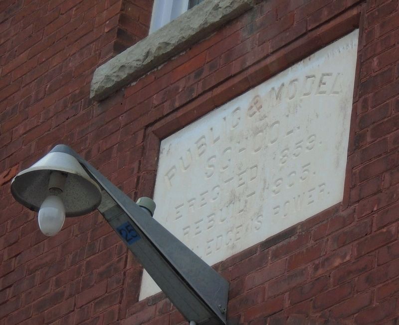 Farmersville Model School Name/Date Stone. Click for full size. Farmersville Model School Name/Date Stone image. Click for full size.