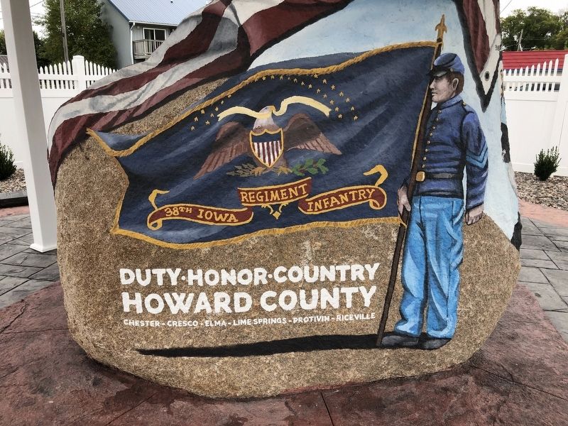 Cresco Freedom Rock Veterans Memorial image. Click for full size.